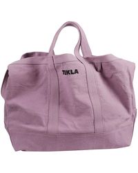 Tekla Canvas Beach Tote Bag in Purple | Lyst Tekla Canvas Beach Tote Bag in Purple | Lyst