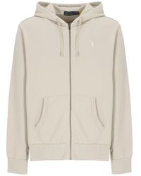 Ralph Lauren - Hoodies & Sweatvesten ,Katoen Cotton Zip-Up Hoodie - Lyst