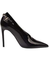 John Richmond - Schwarze Décolleté Mit Rockdetails - Lyst
