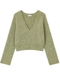 Ganni - V-Neck Knitwear - Lyst