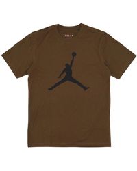 Nike - Fitness ,Bruin ,Katoen Jumpman Crew T-Shirt - Lyst