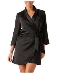 Ibana - Kleedjes ,Zwart ,Leer Dulce Mini Jurk - Lyst