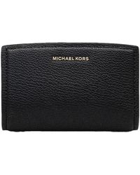 Michael Kors - Accessoires ,Zwart ,Leer Bryant Medium Pebbled Leather Wallet - Lyst