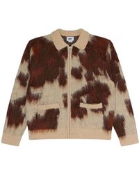 Obey - Trui Met Koeienprint En Rits - Lyst