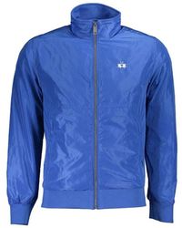 La Martina - Blauwe Geborduurde Windbreaker Jas - Lyst