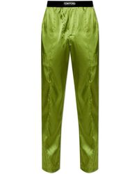 Tom Ford - Nachtkleding ,Groen ,Zijden Pyjamabroek - Lyst