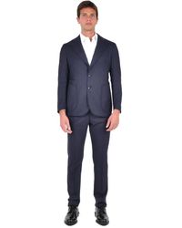 Franzese Collection - Kostuums ,Blauw ,Wol Pino Daniele Suit - Lyst