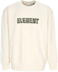Element - Hoodies & Sweatvesten ,Wit ,Katoen Cornell Cipher Crewneck - Lyst