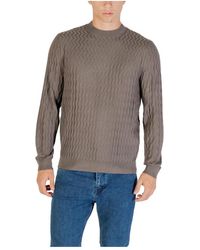 ARMANI EXCHANGE - Round-Neck Knitwear - Lyst