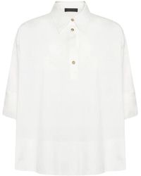 Elena Miro - Bluse Aus Zwei Stoffen - Lyst