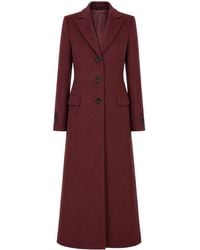 Loro Piana - Jassen ,Rood ,Wol Lange Jas - Lyst