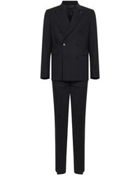 Lardini - Kostuums ,Zwart ,Wol Double Breasted Suit - Lyst