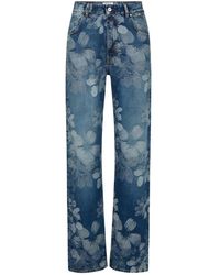 Iceberg - Jeans ,Blauw ,Denim 5-Pocket Straight Jeans - Lyst