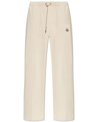 Moncler - Broeken ,Katoen Logo Motif Track Pants - Lyst