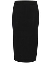 Saint Tropez - Falda De Punto Negra Con Cintura Acanalada, Mujer, Talla - Lyst