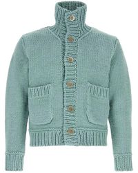Junya Watanabe - Truien & Vesten ,Blauw ,Katoen Lichtblauwe Cardigan Van Katoenmix - Lyst