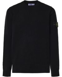 Stone Island - 5100072 Lamswol Trui Met Ronde Hals - Lyst