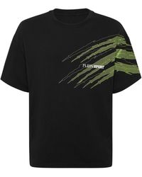 Philipp Plein - Fitness ,Zwart ,Katoen T-Shirt Round Neck Ss Scratch - Lyst