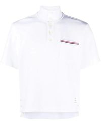 Thom Browne - Tops ,Wit ,Katoen Katoenen Polo - Lyst