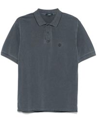 Herno - Tops ,Blauw ,Katoen Polo Met Logo - Lyst