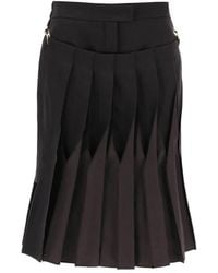 スカート FENDI ASYMMETRICAL WOOL SKIRT Skirt Silk Brown | Fendi