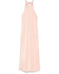 Max Mara - Pfirsichrosa Halterneck Cape Kleid - Lyst