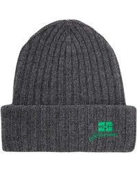 Ganni - Future Wool Knit Beanie - Lyst