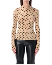 Marine Serre - Maanprint High Neck Top - Lyst