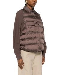 Brunello Cucinelli - Gewatteerd Knit-Mouw Jack - Lyst