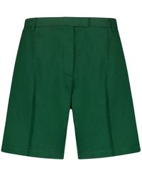 La DoubleJ - Korte Broeken ,Groen ,Katoen Boyfriend Shorts - Lyst