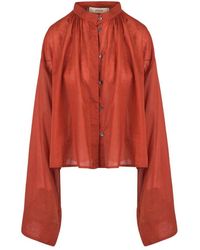 Jucca - Baumwollbluse Mit Rundhalsausschnitt - Lyst