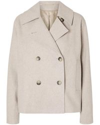 SELECTED - Jassen ,Wol Alma Kort Wollen Jas - Lyst
