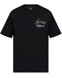 Amiri - Tops ,Zwart ,Katoen T-Shirt Met Logo - Lyst