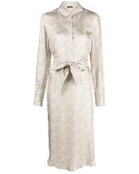 Kiton - Elegante Zijden Midi Jurk - Lyst