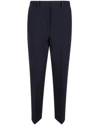 Incotex - Broeken ,Blauw ,Katoen Blauwe Stretchkatoenen Broek - Lyst