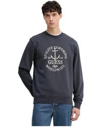 Guess - Sweatshirt Met Geborduurd Logo - Lyst