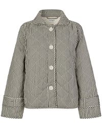 Lolly's Laundry - Jassen ,Zwart ,Gestreepte Elegante Jas Zwart - Lyst