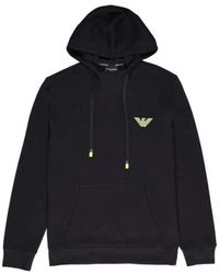 Emporio Armani - Schwarzer baumwollmischpullover - Lyst