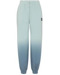 Philipp Plein - Fitness ,Blauw ,Katoen Oversize Joggingbroek Degrade - Lyst