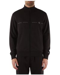 Calvin Klein - Baumwolle reißverschluss logo sweatshirt - Lyst