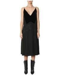 Givenchy - Midi-Jurk Met Kant, Plooien En Veterdetails - Lyst