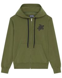 Vilebrequin - Cotton Full Zip Hoodie Big Turtle Embroidery - Lyst