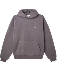 Obey - Hoodies & Sweatvesten ,Grijs ,Katoen Lowercase Pigment Dyed Hoodie - Lyst