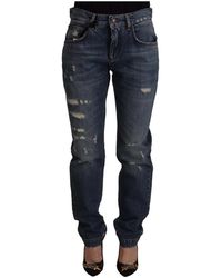 Dolce & Gabbana - Ripped Jeans Distressed Denim - Lyst