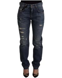 Dolce & Gabbana - Ripped Jeans Distressed Denim - Lyst