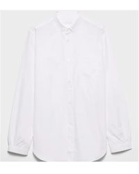 Prada - Overhemden ,Wit ,Katoen Katoenen Shirt - Lyst