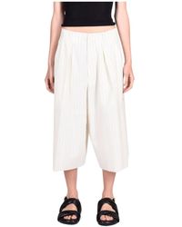 MM6 by Maison Martin Margiela - Trousers > cropped trousers - Lyst