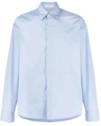 Valentino Garavani - Hellblaues Besticktes Baumwollhemd - Lyst