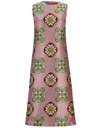 La DoubleJ - Kleedjes ,Veelkleurig ,Polyester Nucleus Column Dress - Lyst