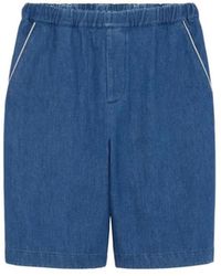 Gucci - Korte Broeken ,Blauw ,Denim Denim Shorts - Lyst